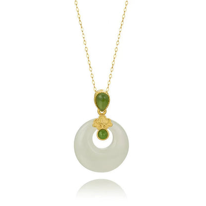 Hetian Jade “Ping An Kou” Pendant – Classic Protection Amulet (For Women)