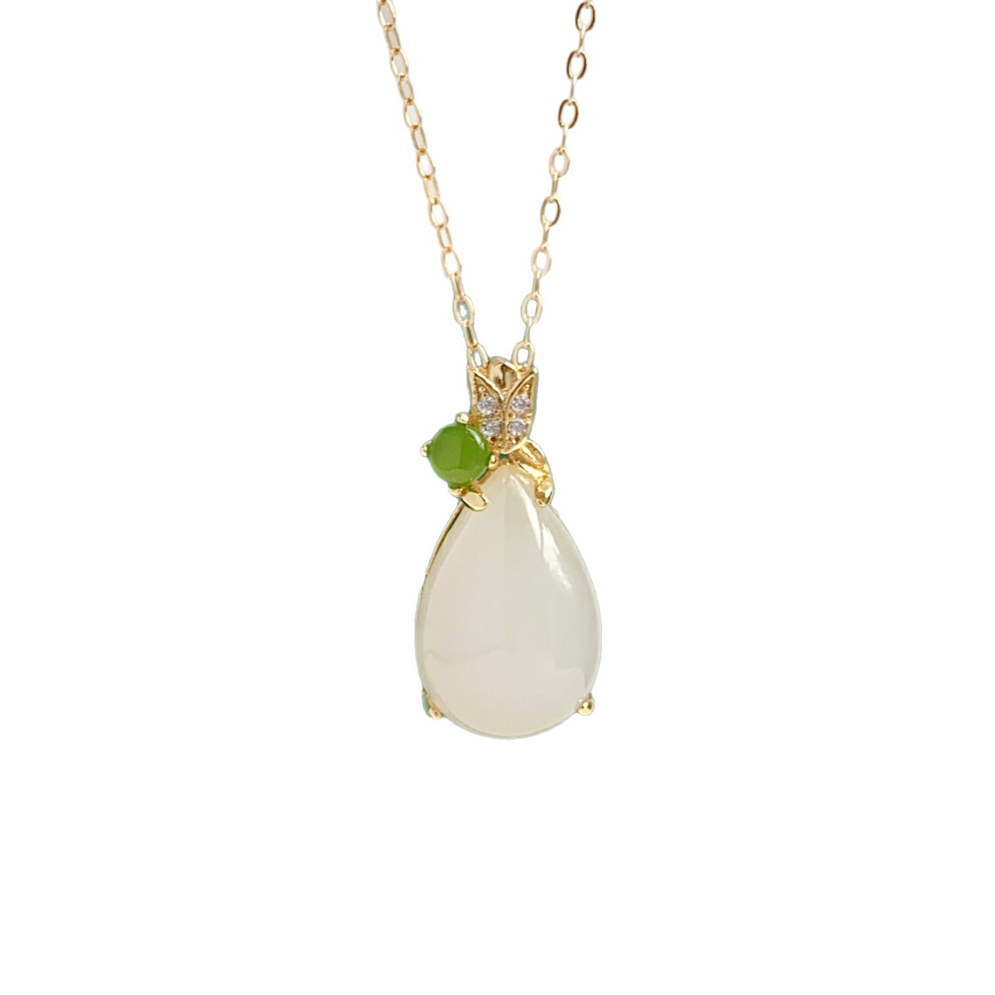 Hetian White Jade Waterdrop Pendant